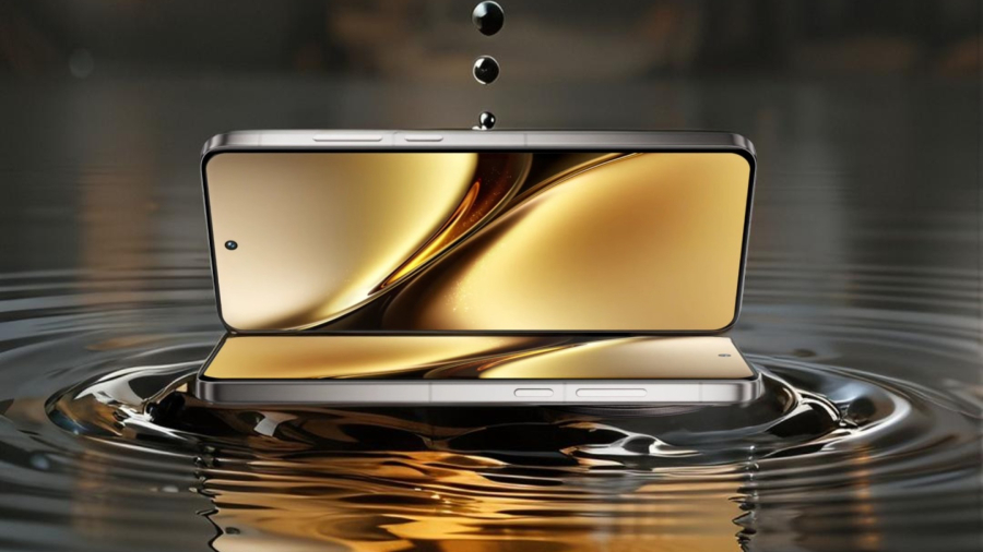 Vivo X200 Pro detail displeje na hladině vody