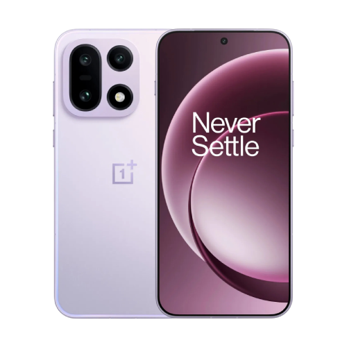 OnePlus 15 5G ve světle fialové barvě.