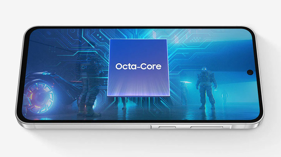 O výkon mobilu Samsung Galaxy A56 5 G se stará 8 jádrový procesor Exynos 1580