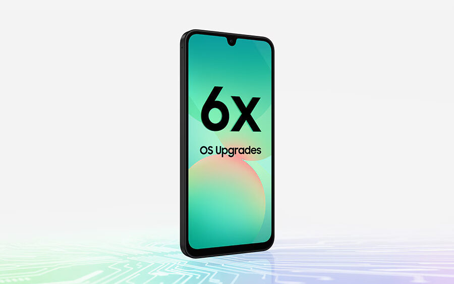 Dlouhodobá softwarová podpora Samsung Galaxy A26 s šesti aktualizacemi systému.