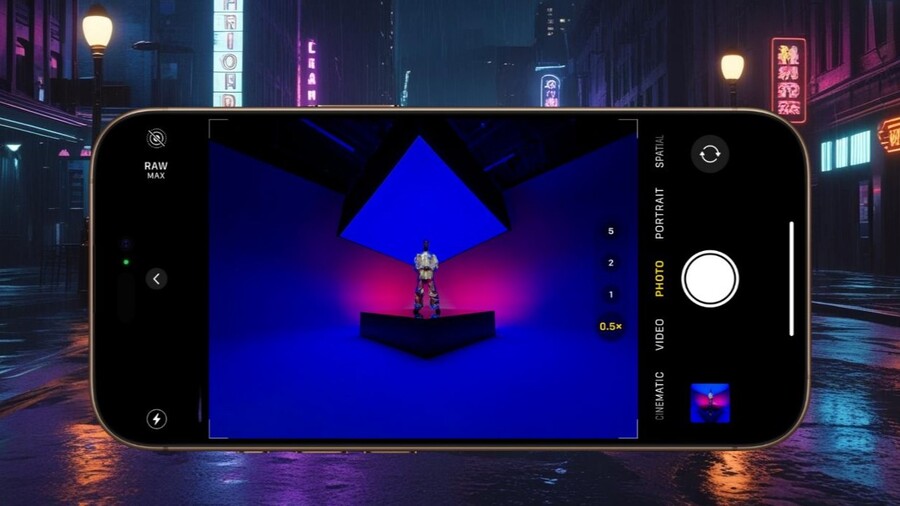 iPhone 16 Pro Max nabízí pokročilý fotoaparát s 48Mpx ultraširokoúhlým snímačem, makrofocusem, 5× teleobjektivem a živými 3D fotografiemi.