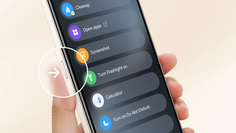 HONOR 400 Smart a detail na tlačítko Instant AI.