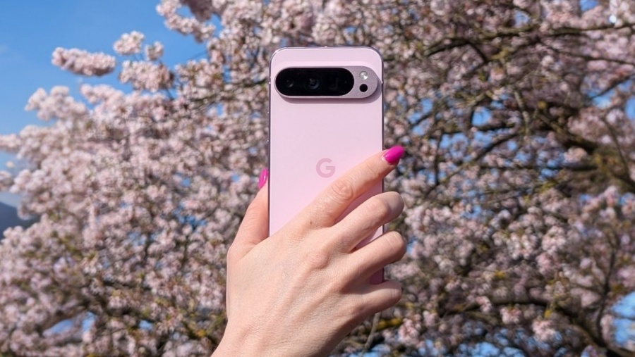 Google Pixel 9 Pro XL v růžové barvě.