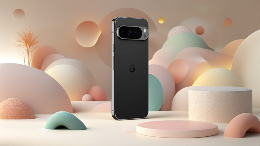 Telefon Google Pixel 9 Pro XL v barvě Obsidian.