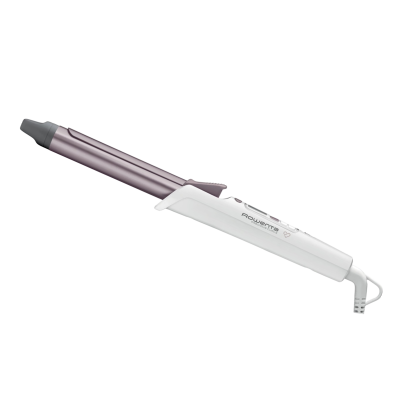 Klasická klešťová kulma Rowenta CF3460F0 Precious Curls v bílé barvě.
