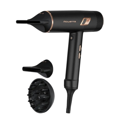 Rowenta CV9920F3 Ultimate Experience v černo-zlaté barvě i s nástavci.