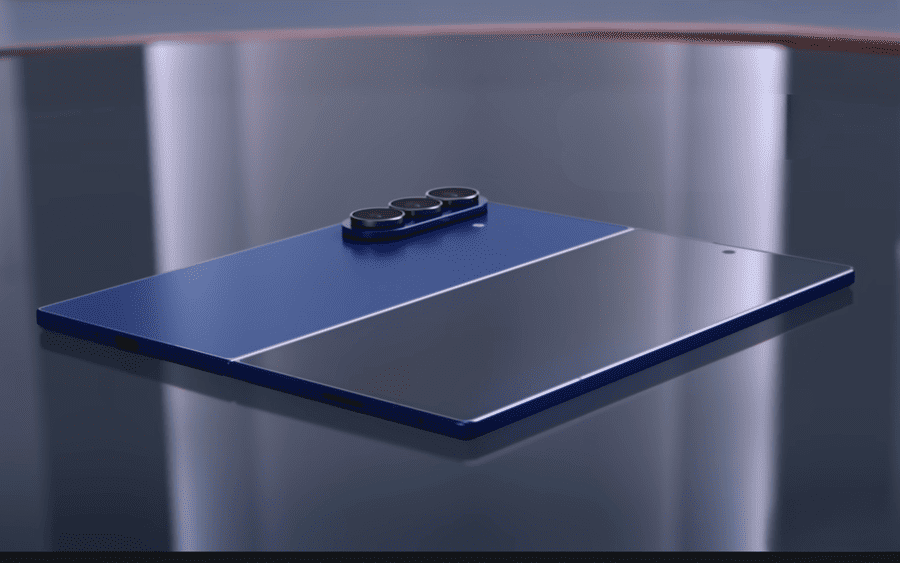 Rozložený Samsung Galaxy Z Fold7 ze zadní strany.