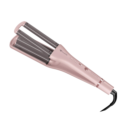 Klešťová trojkulma TrueLife HairWaver W6 ve světle růžové barvě.