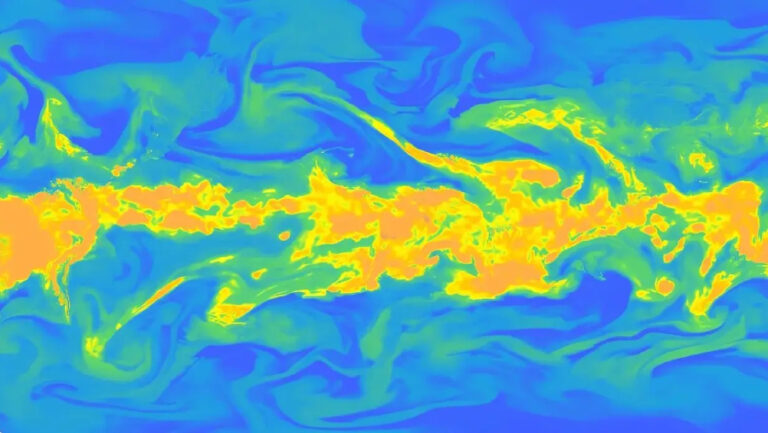 Simulace předpovědi počasí přes Google AI.