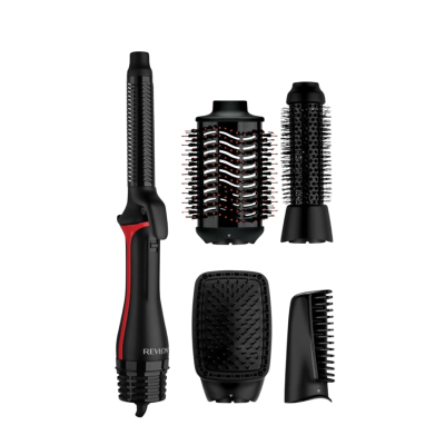 Kulmofén Revlon RVDR5371E v černo-červené barvě s příslušenstvím.