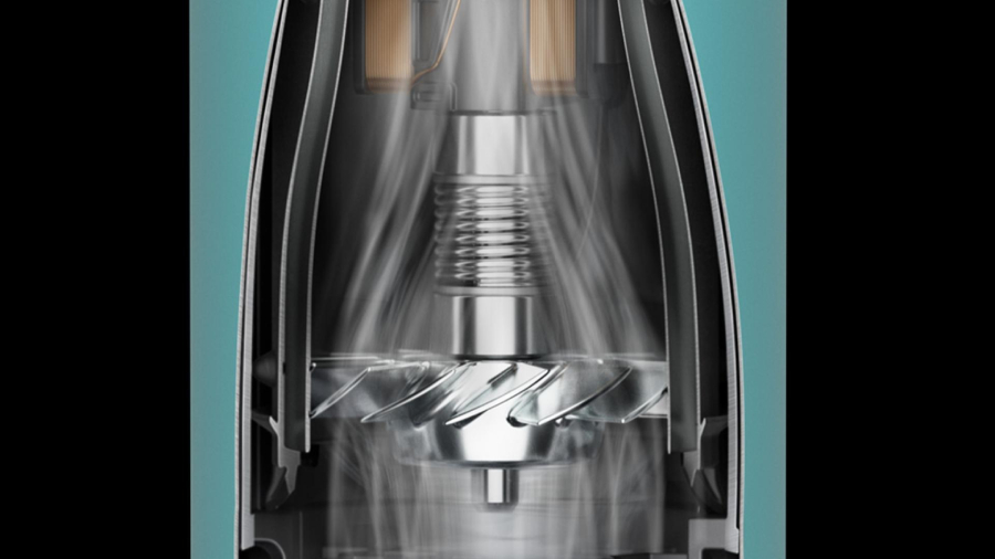 Detailní pohled do kontrukce fénu Dyson Supersonic Nuralna na zpracování jeho motoru.