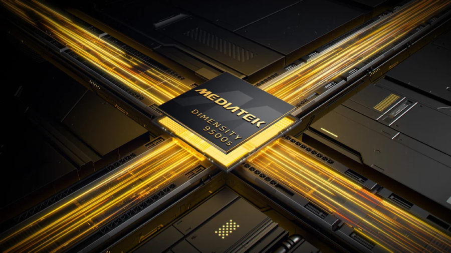 Detailní pohled na výkonný 3nm čipset MediaTek Dimensity 9500s, který zajišťuje brutální výpočetní sílu a bleskové reakce smartphonu POCO X8 Pro Max.