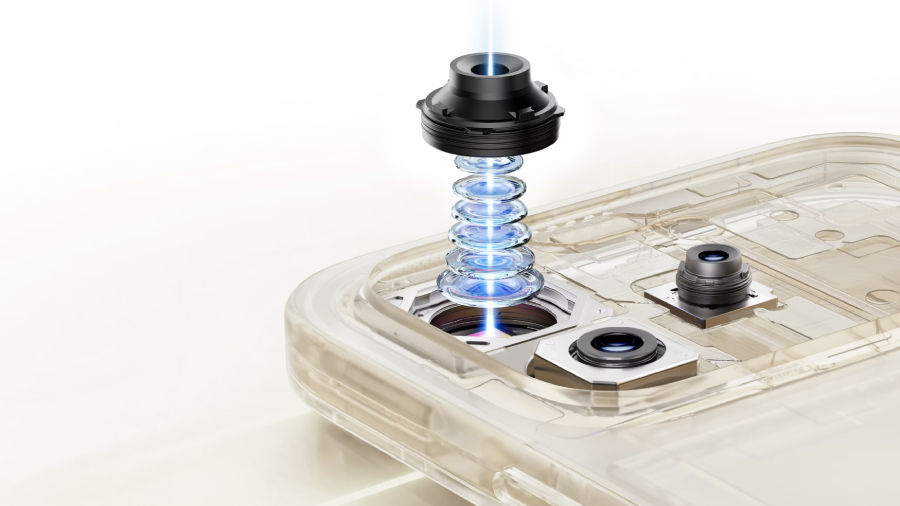 Grafické schéma detailně odhaluje vnitřní vrstvy pokročilého fotoaparátu, který využívá špičkový mobilní telefon HONOR 600 Pro.