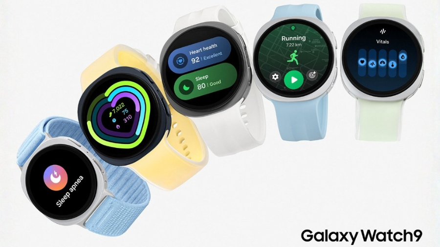 Barevná přehlídka nových výměnných řemínků a ciferníků pro chytré hodinky Samsung Galaxy Watch9.