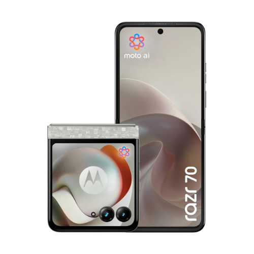 Motorola Razr 70 flip otevřený i zavřený.