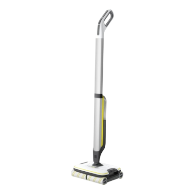Podlahová myčka Kärcher FC 7 Cordless v bílo-žlutém provedení.
